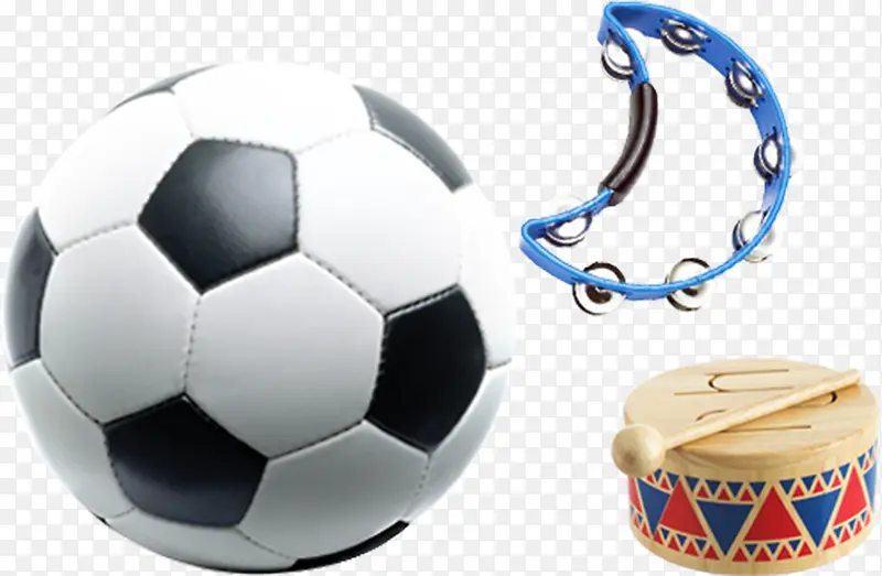 足球和鼓装饰元素