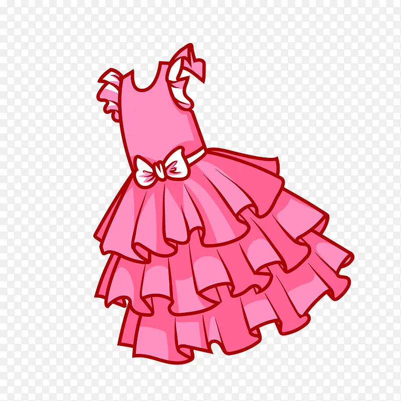 卡通粉红色的连衣裙