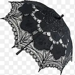 黑色蕾丝太阳伞