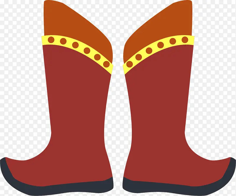 靴子矢量卡通蒙古国符号