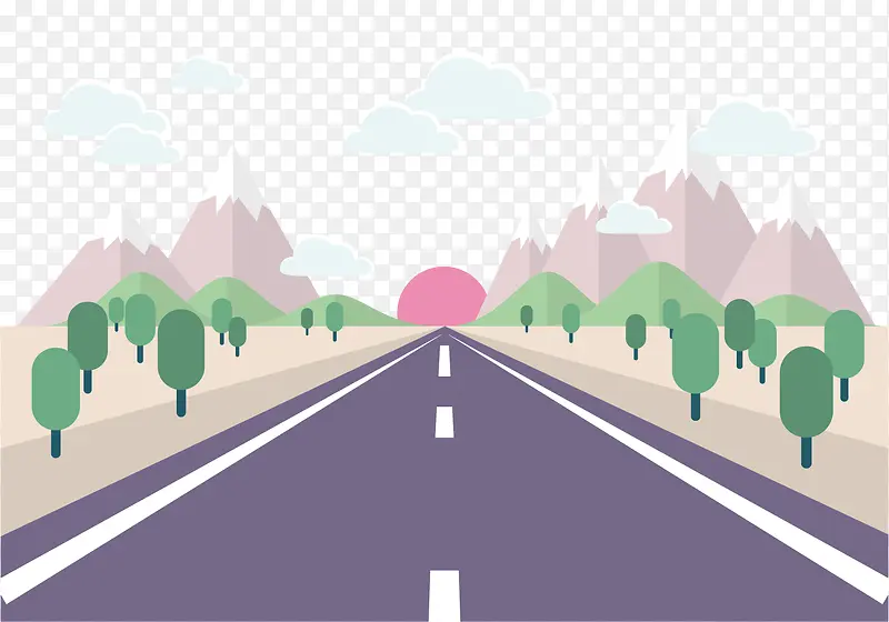 高速路上风景PNG图片素材下载_图片编号ydomwmgm-免抠素材网