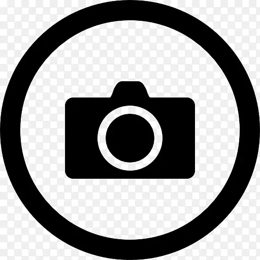 照片的相机充满象征的工具在圆形按钮图标
