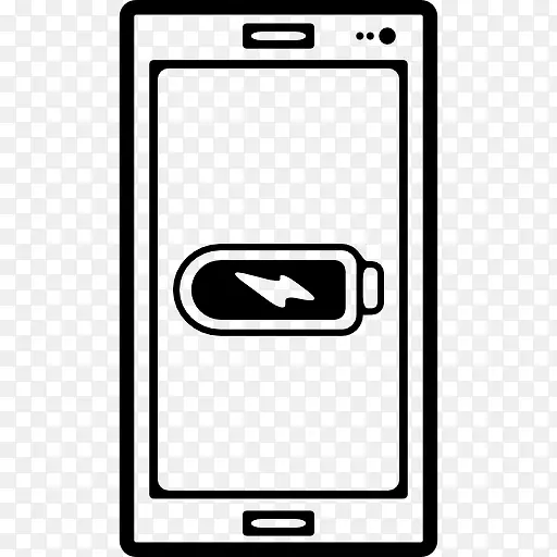手机外形全电池标志在屏幕上图标