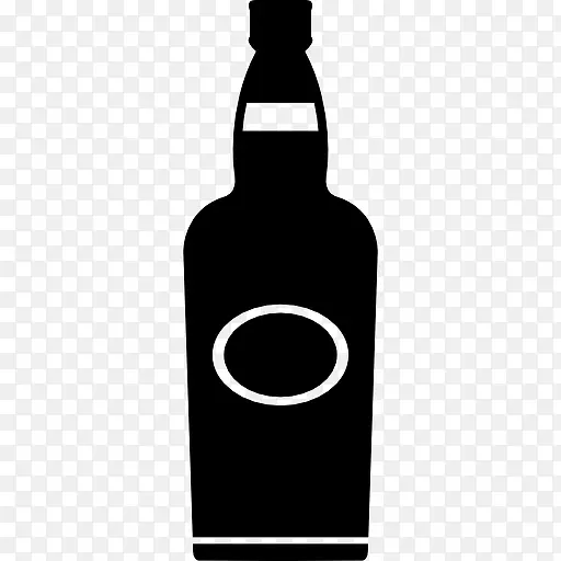 在黑暗白酒类瓶图标