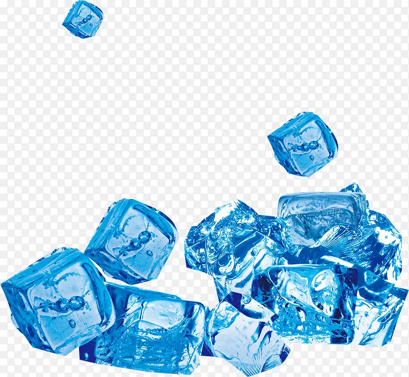 蓝色水状冰晶