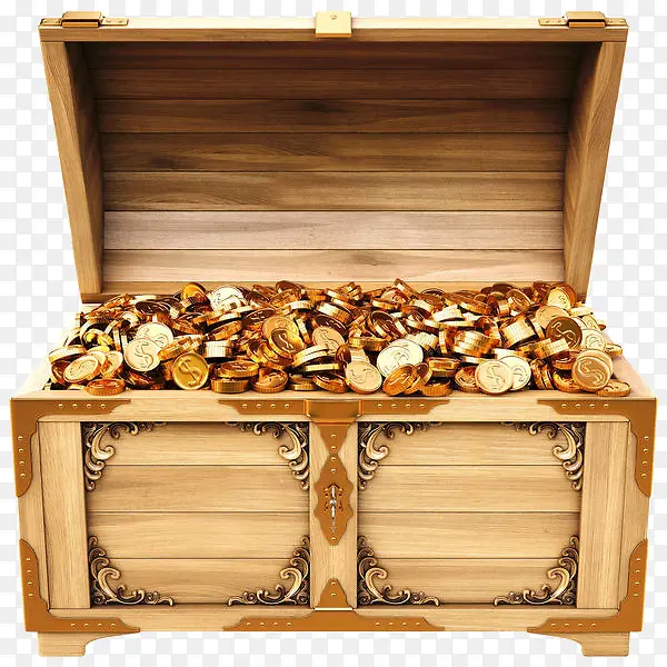 手绘黄金藏宝箱