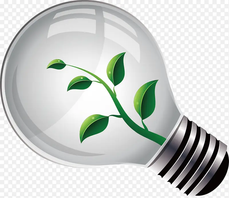 绿色树枝灯芯电灯泡健康能源