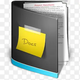黑色文档”文件夹图标