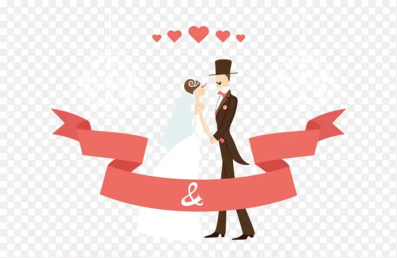 浪漫婚礼海报设计矢量素材