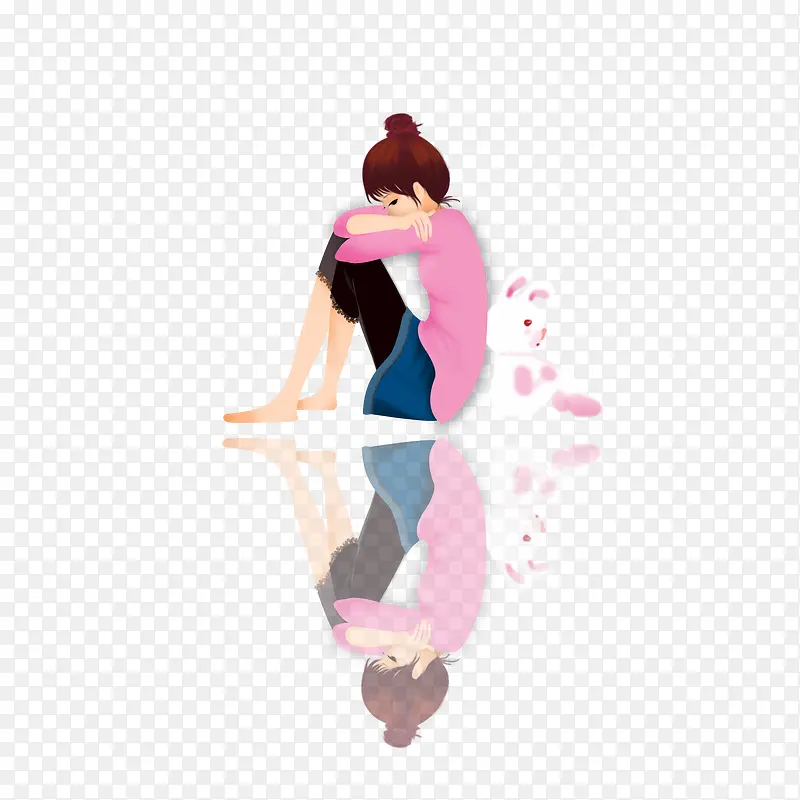 孤独的女孩PNG图片素材下载_图片编号qjejzlgx-免抠素材网