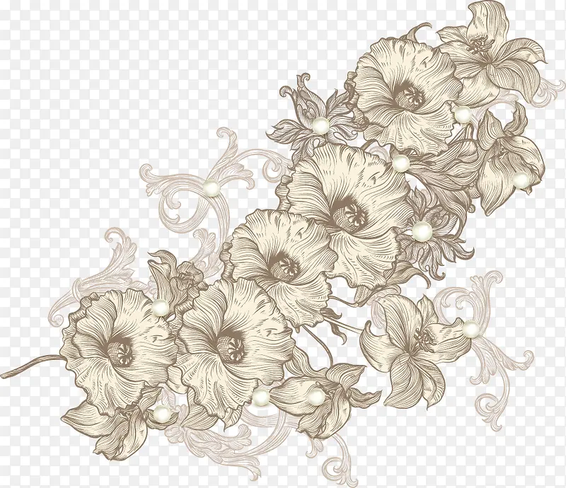 浮雕菊花图案