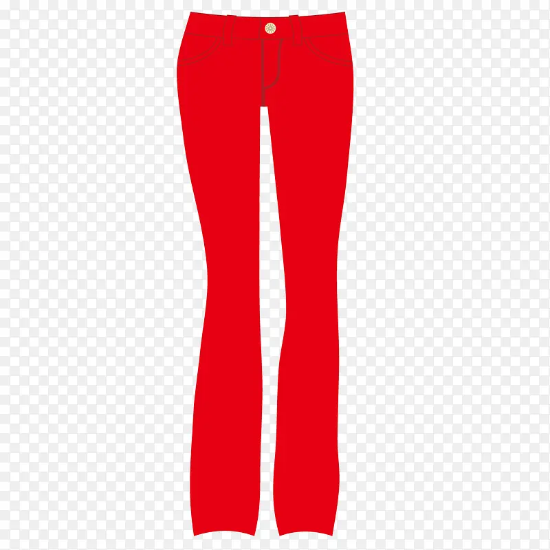 红色休闲裤