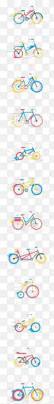 扁平化创意自行车