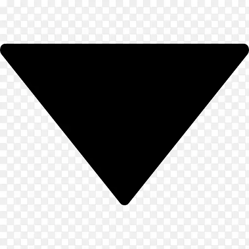箭头向下填充的三角形图标