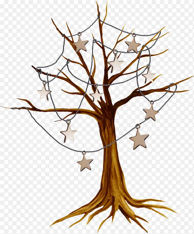 挂满星星的树