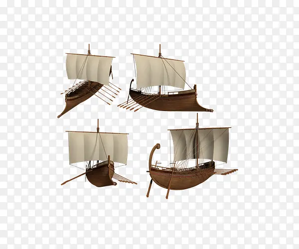 白色船帆造型