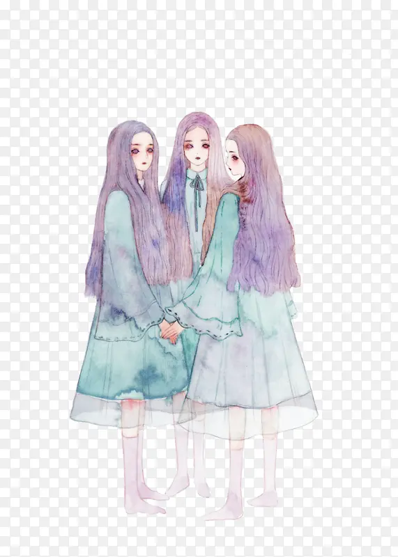 三个女孩