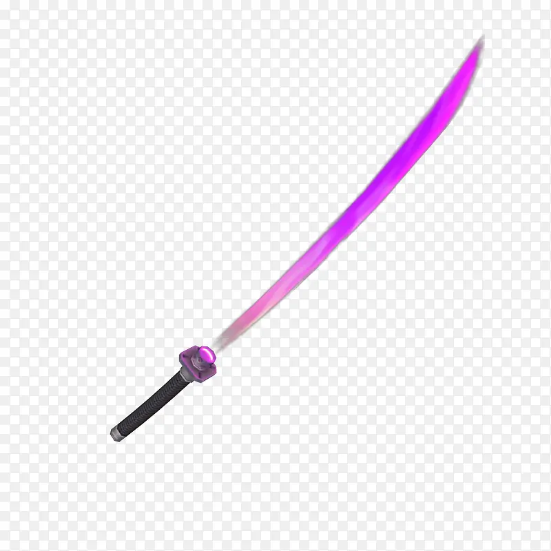 紫色长刀