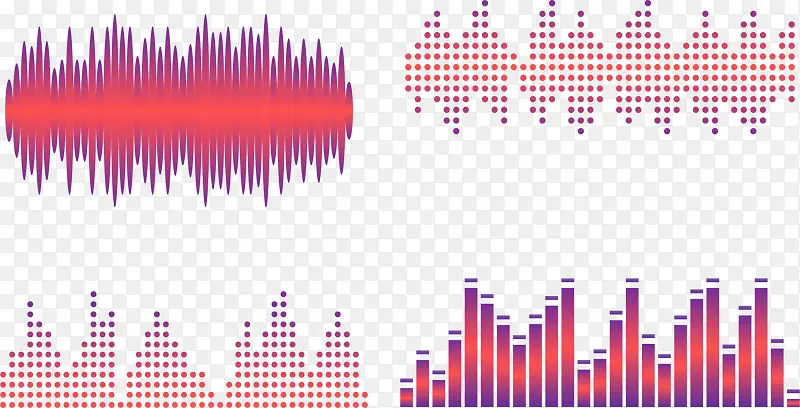 矢量手绘音波