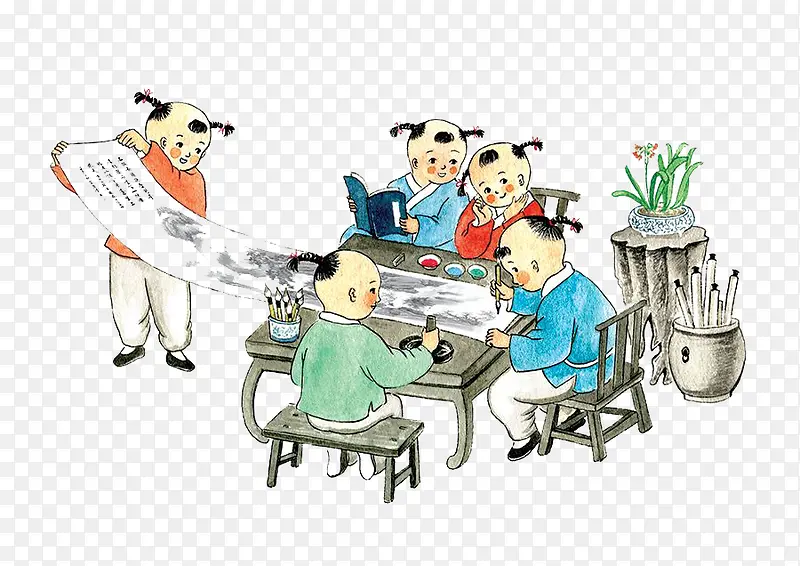 中国风创意国学插画装饰
