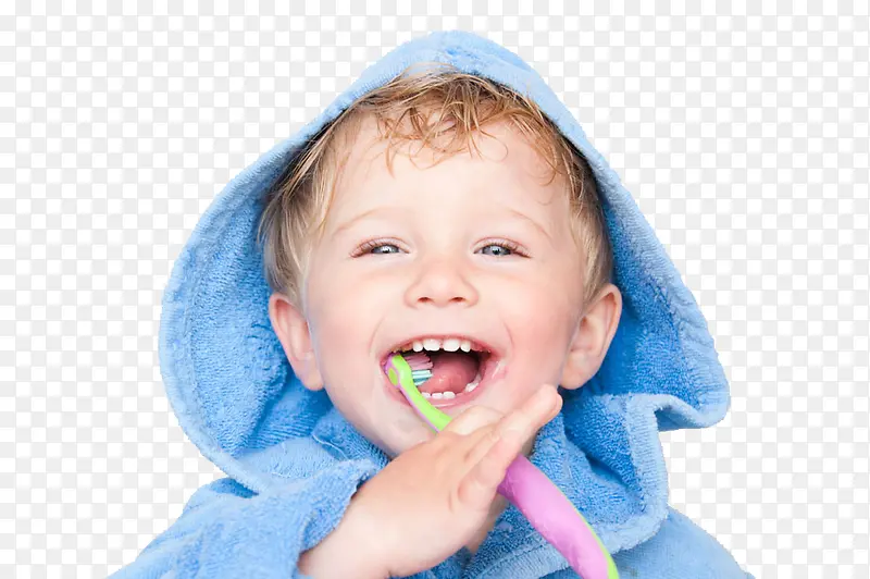 外国小孩刷牙