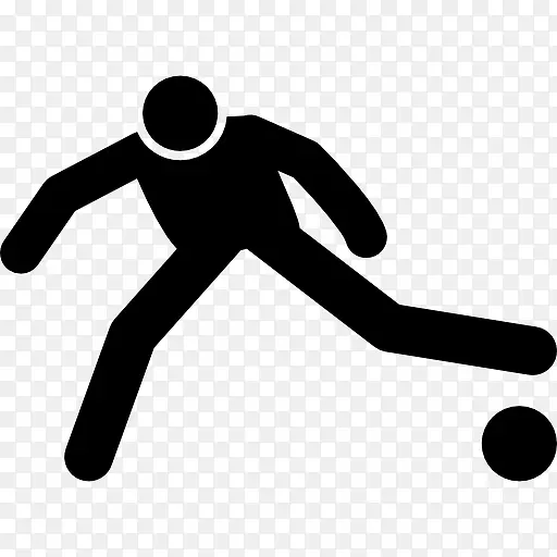 足球运动员抱着球跑图标
