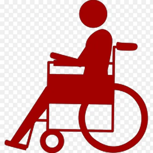 红色小人轮椅标识