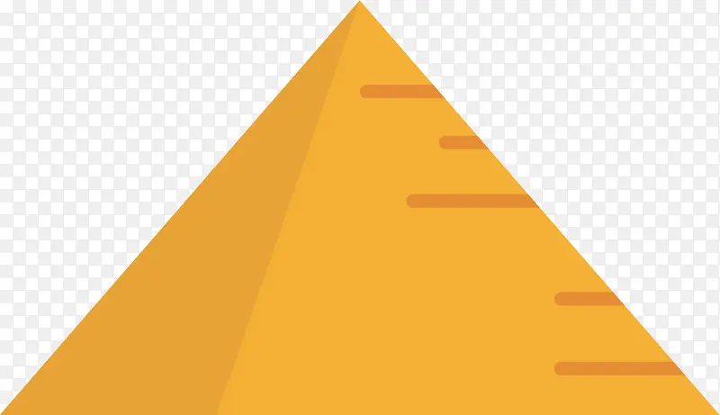 矢量图水彩黄色金字塔