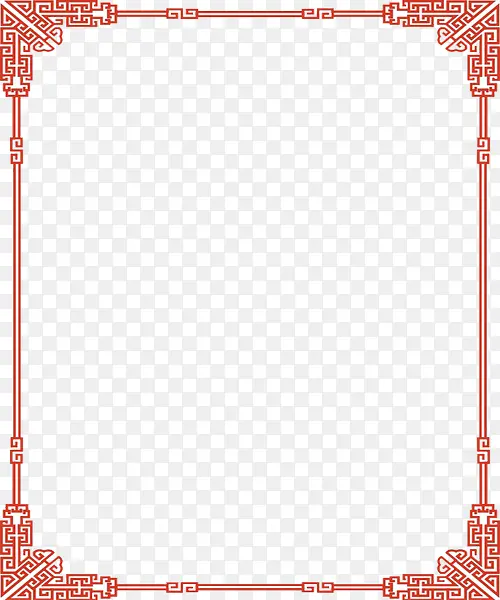 中式角花边框