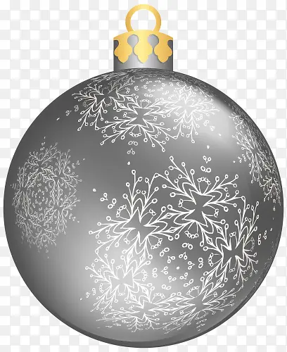 圣诞银色花纹装饰球