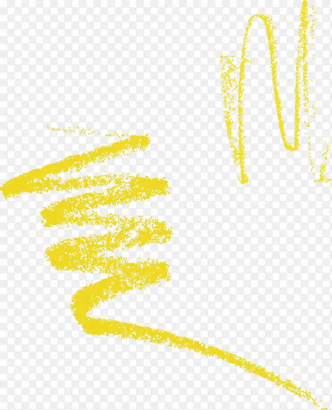 黄色彩色铅笔笔刷图案矢量素材