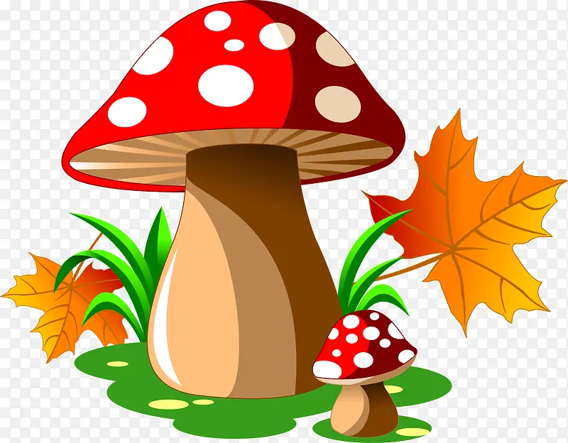 波点红色蘑菇