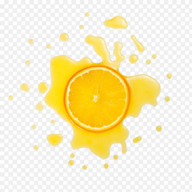 可爱的飞溅的橙汁