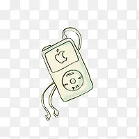 手绘收音机复古