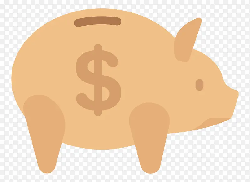 扁平化小猪存钱罐