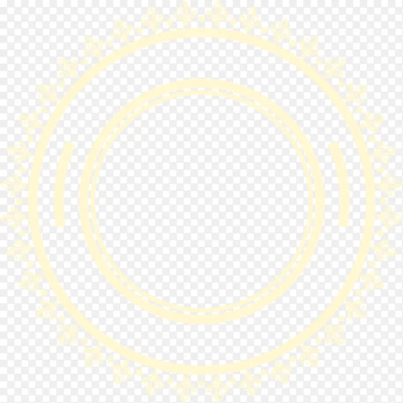 矢量淡黄色圆环