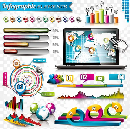 数据信息图矢量素材,信息图,数据