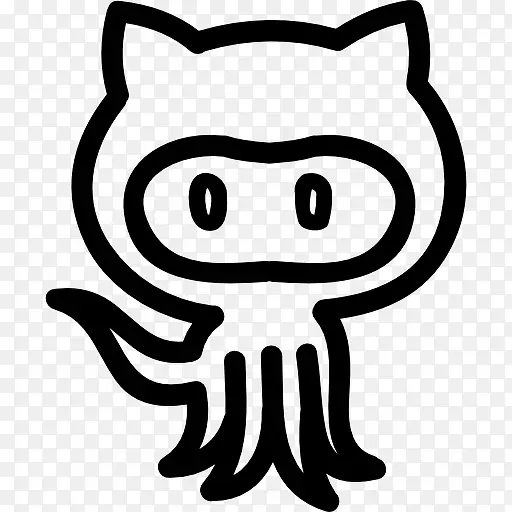 octocat手绘LOGO的轮廓图标