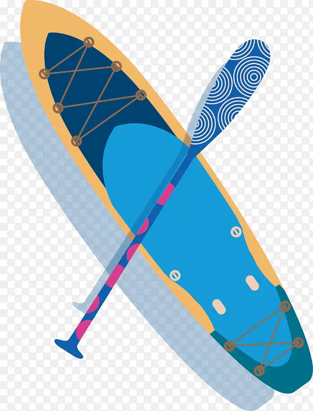 蓝色卡通冲浪板