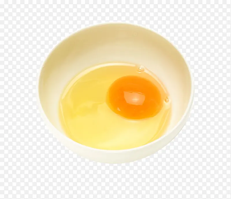 陶瓷碗里的鸡蛋