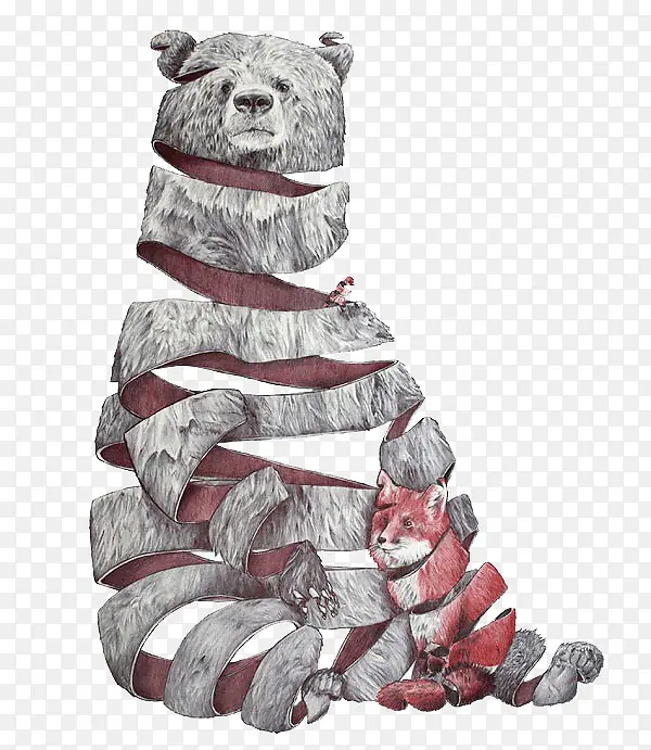 熊创意插画设计