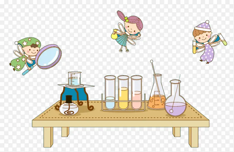 实验室桌子卡通