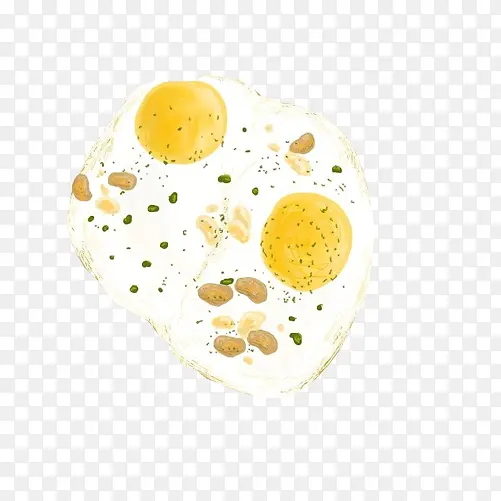 双黄蛋手绘画素材图片
