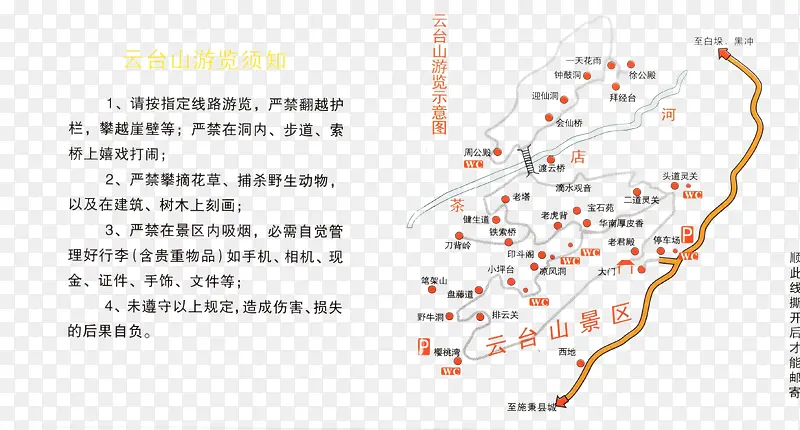 云台山旅游线路图