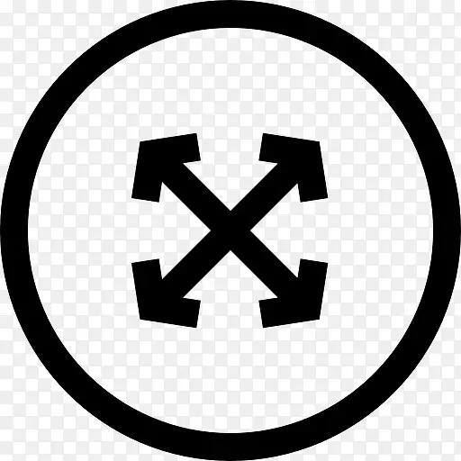 移动箭头符号的圆形按钮图标