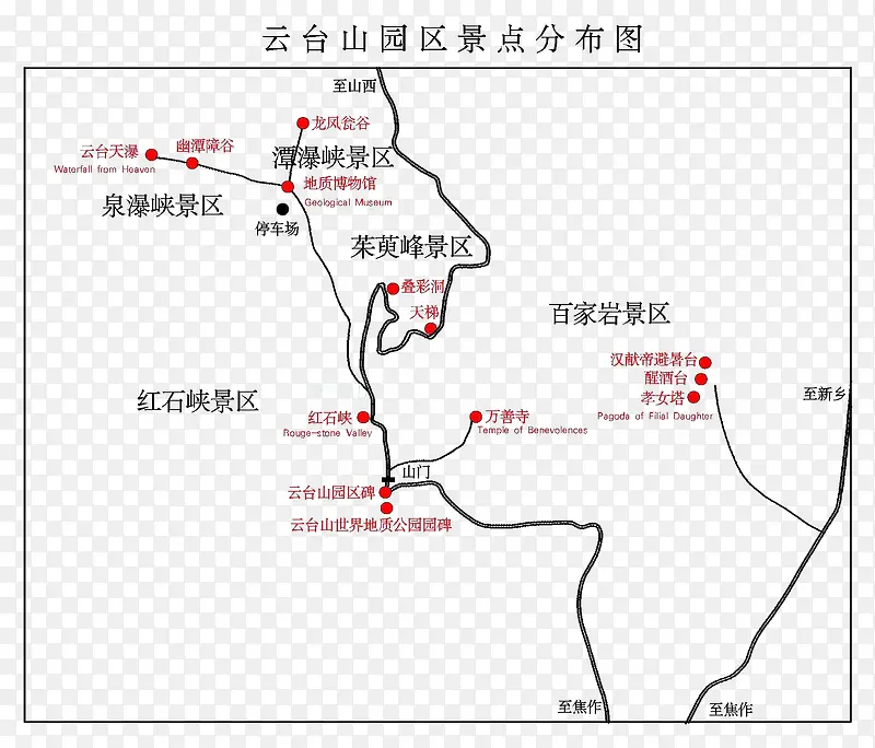云台山旅游线路图