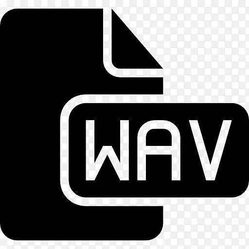 wav文件型黑色界面符号图标