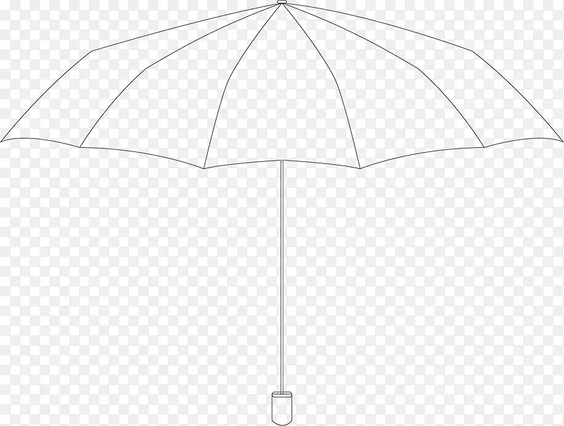卡通雨伞线条