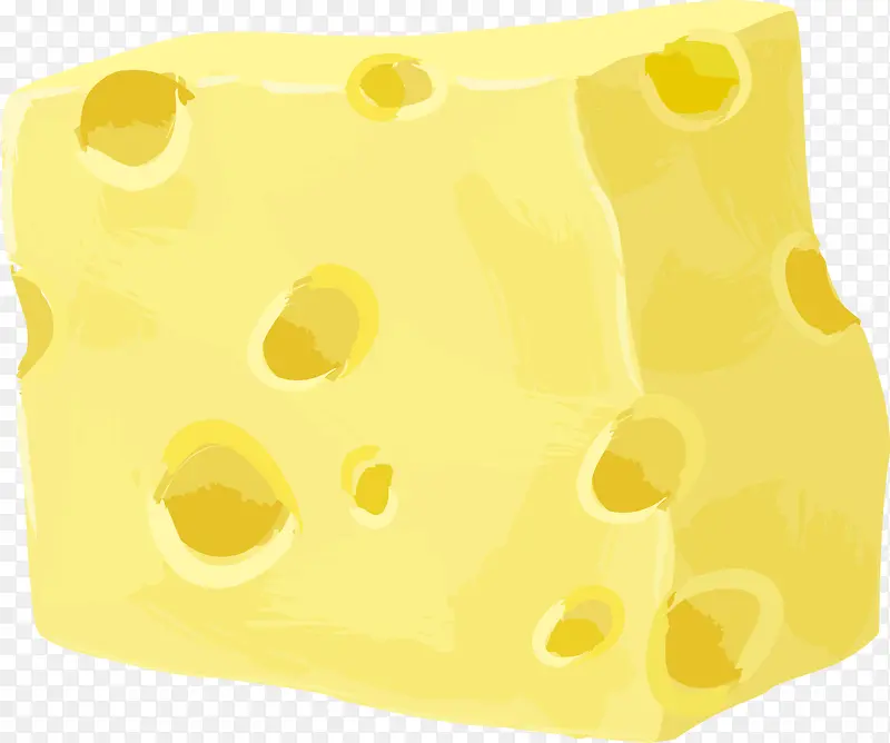 手绘黄色奶酪