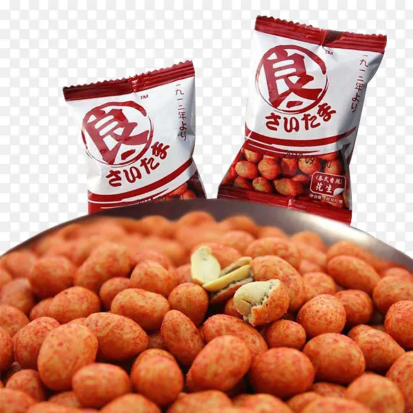 小袋包装的鱼皮花生